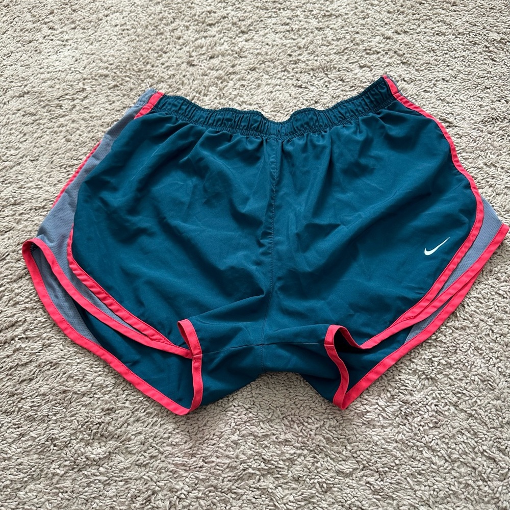 Nike Athletic Lined Running Shorts Womens Size XL Dri Fit Turquoise